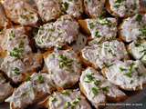 Tartines au thon et fromage frais