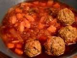 Boulettes de viande et bouillon de betteraves