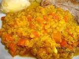 Dhal de lentilles jaunes aux carottes