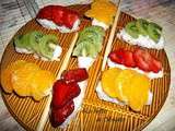 Quenelles de fruits ( ou sushis)