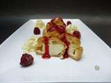 Profiteroles au coulis de framboise