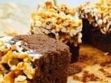 Salted caramel popcorn and brownie bars