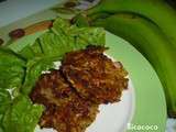 Croquettes ou rostis de bananes vertes au jambon et parmesan