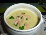 Veloute de concombre aux crevettes