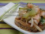 Tartare de kiwis et crevettes a la citronnelle