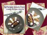 Betterave et chèvre, crumble châtaigne noisettes : une entrée légère et fraîche