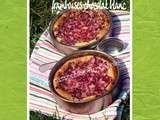 Clafoutis framboises (brisures) & chocolat blanc