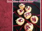 Mignardises : mini financiers framboises & chocolat blanc