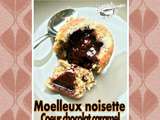 Moelleux noisette coeur chocolat caramel