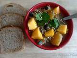 Soupe courge, sarrasin et haricot mungo