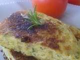 Omelette aux trois legumes