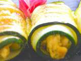 Rouleaux de courgettes farcies au poulet