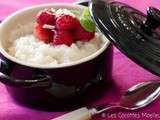 Riz au lait de riz et aux framboises