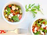 Salade lentilles, tomates et féta