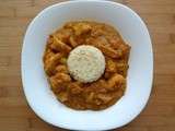 Curry de poulet tomate - noix de coco