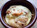 Gratin soufflé de patate douce aux lardons