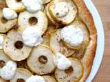 Tarte feuilletée oignons - pomme - chèvre