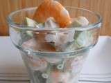 Verrine avocat - crevette light