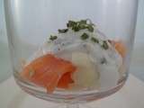 Verrine de saumon fumé au fromage blanc