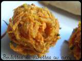 Boulettes de carottes au curry