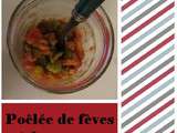 Poêlée de fèves et lardons à la tomate