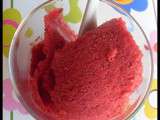 Sorbet aux framboises et à la violette (sans sorbetière)