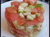 Tartare de tomates et de courgettes