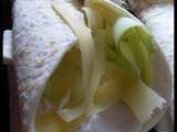 Wraps courgettes, comté, ricotta et basilic