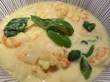 Bouillon de coco aux crevettes