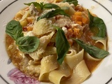 Bouillon de pappardelle au poulet