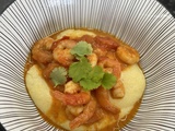 Poêlée de crevettes & polenta