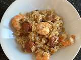 Risotto aux crevettes et chorizo