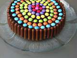 Gateau au chocolat fingers et smarties