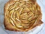 Tarte aux pommes sur lit de compote