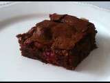 Brownie au chocolat et aux framboises