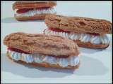 Eclair chantilly et fraises ( avec craquelin)