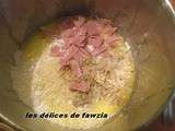 Gaufres au jambon, fromage et champignons