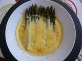 Gratin d'asperges, sabayon agrume