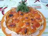 Tarte abricots du Roussillon, crème pâtissière au romarin