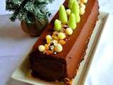 Bûche végétale au potimarron, cacao aux saveurx de Noël