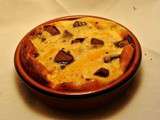 Gratin d'orange, écorces d'oranges confites et chocolat