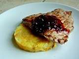 Steak au confit d'airelles et Rösti de pommes de terre