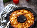 Clafoutis courgettes tomates et mozzarella