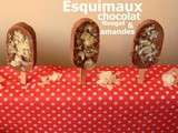 Esquimaux chocolat, nougat et amandes