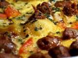 Omelette gourmande au merguez