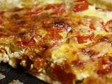 Quiche au thon, tomates cerises et moutarde