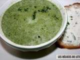 Velouté de petits pois et epinards au Boursin création Ciboulette corsé