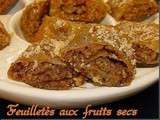 Rouleaux feuilletés aux fruits secs