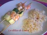 Brochette de crevettes