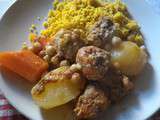 Tajine de boulette de viande carotte et pomme de terre